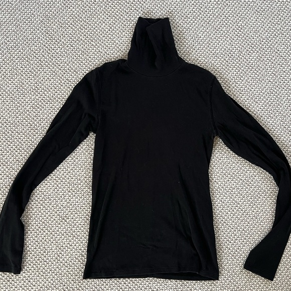 Everlane micro rib supima turtleneck black size small good condition - Picture 4 of 7